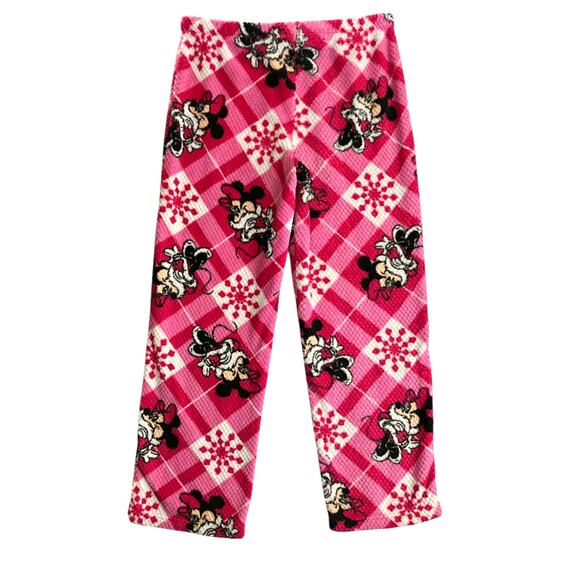 Disney Women's Minne Mouse Pink Drawstring Waist Waffle Knit Pajama Pants Size M - Picture 5 of 8